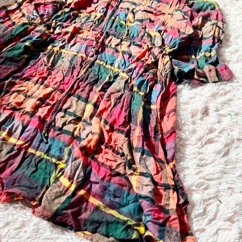 Torrid Plaid Autumn Cozy Chic Indie Country Rustic Orchard Classic Tshirt‎ Dress - Picture 4 of 5